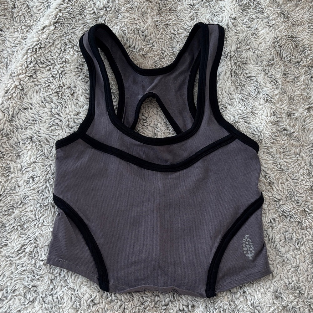 FP Movement by Free People Black and Gray Sports Bra